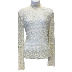 Designer beaded shirt euc